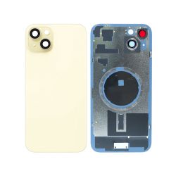 Back Glass with Frame and MagSafe Magnet for iPhone 15 -Yellow
