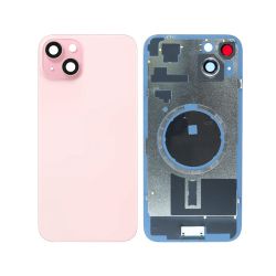 Back Glass with Frame and MagSafe Magnet for iPhone 15 Plus -Pink