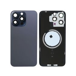 Back Glass with Frame and MagSafe Magnet for iPhone 15 Pro - Blue