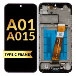 Galaxy A01 (A015) LCD Assembly with Type C w/Frame