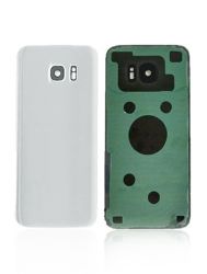 Galaxy S7 Edge Back Glass w/Adhesive Silver