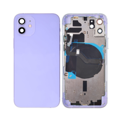 iPhone 12 Back Housing Frame w/Small Components Pre-Installed Purple