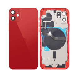 iPhone 12 Back Housing Frame w/Small Components Pre-Installed Red
