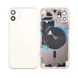 iPhone 12 Back Housing Frame w/Small Components Pre-Installed WHITE