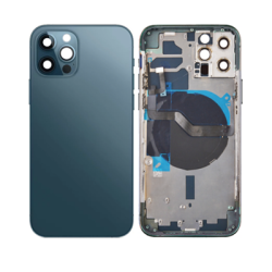 iPhone 12 Pro Back Housing Frame w/Small Components Pre-Installed PACIFIC BLUE