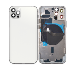 iPhone 12 Pro Back Housing Frame w/Small Components Pre-Installed SILVER