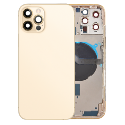 iPhone 12 Pro Max Back Housing Frame w/Small Components Pre-Installed (GOLD)