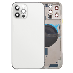iPhone 12 Pro Max Back Housing Frame w/Small Components Pre-Installed(SILVER)