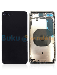 iPhone 8 Plus Back Housing Frame w/Small Components Pre-Installed Black