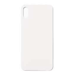 iPhone X Bigger Camera Hole Back Glass Silver