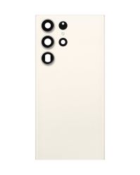 Galaxy S23 Ultra Back Glass with Camera Lens & Adhesive (CREAM)