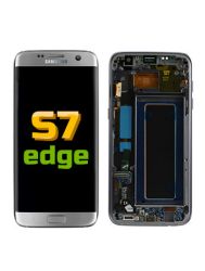 Galaxy S7 Edge (G935A) OLED Assembly w/Frame (SILVER)